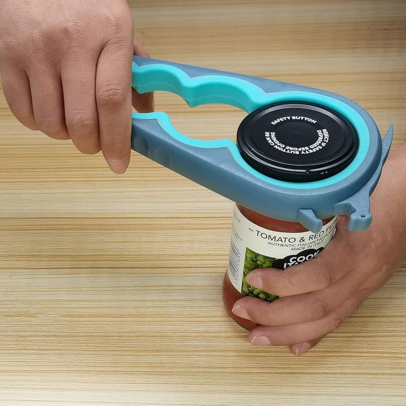 Otstar 6-in-1 Jar Opener & Bottle Opener Set for Weak Hands - Multi-Function Kitchen Opener Tool for Seniors with Arthritis, Elderly - Includes Jar Lid Gripper Pad, Corkscrew Opener - Image 4